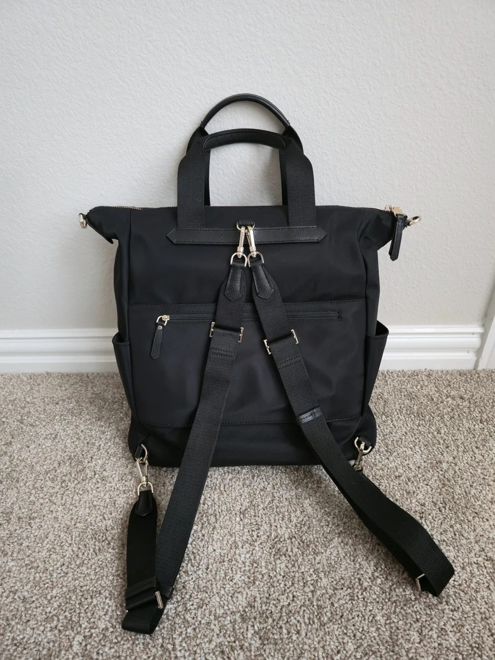 kate spade Black Nylon Convertible Backpack